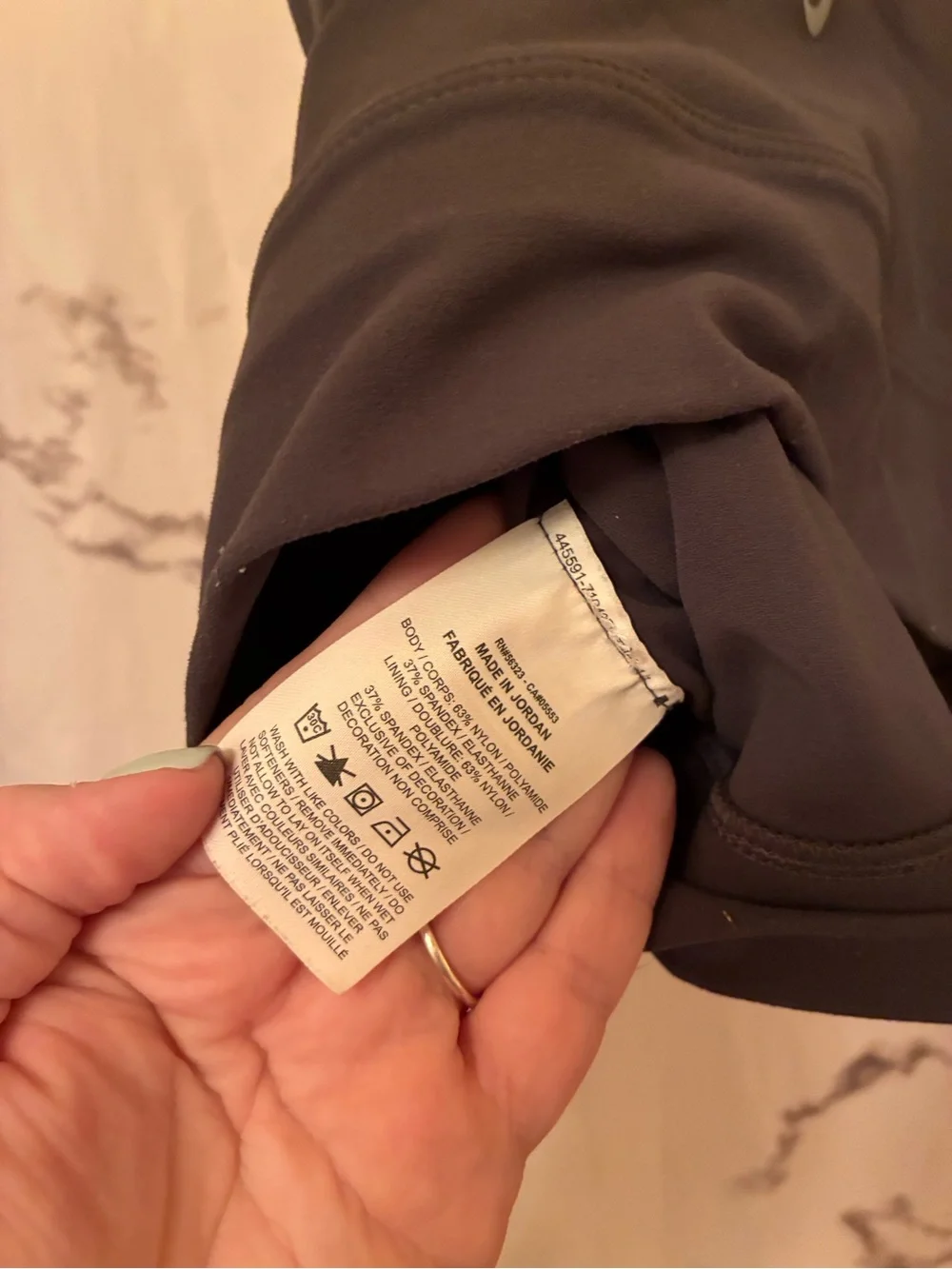 Nike Charcoal Sports Bra with Scoop Neck - Picture 3 of 3
